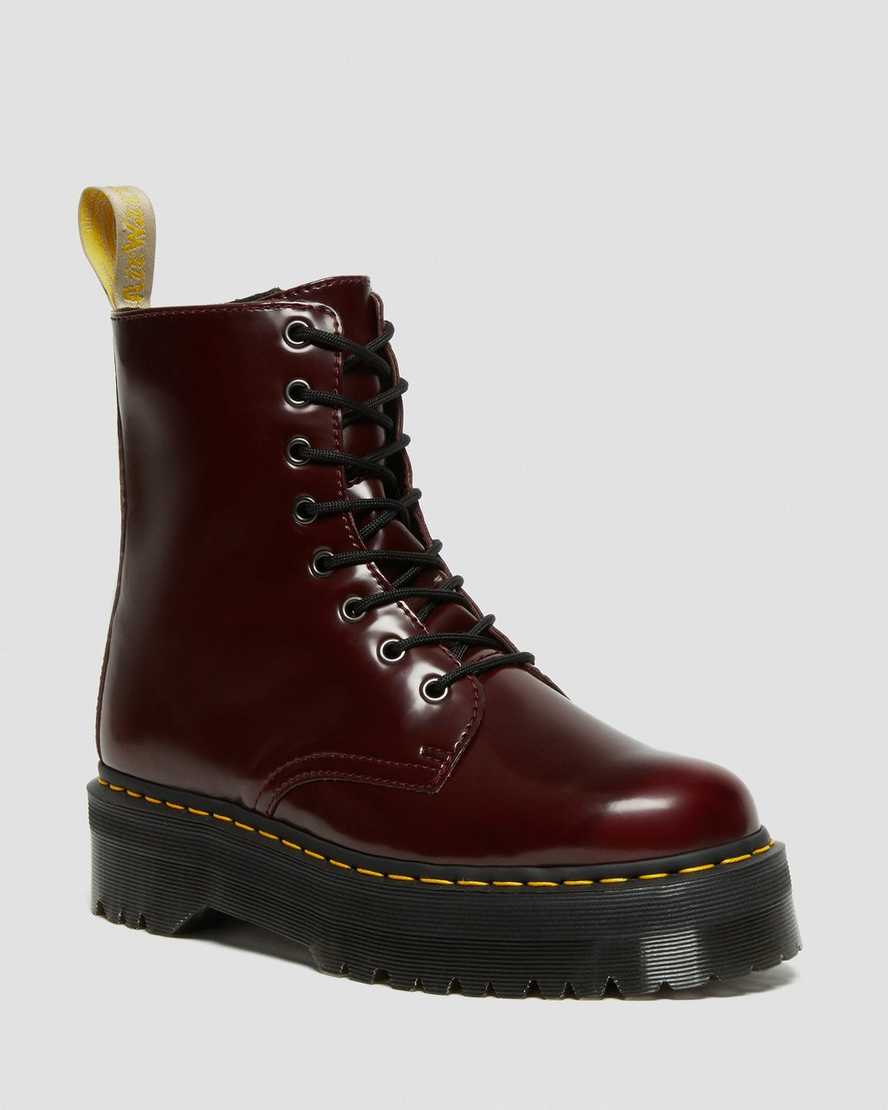 Dr. Martens Vegan Jadon II Miesten Platform Nilkkurit - Punainen Nilkkurit [573-BCLOES]